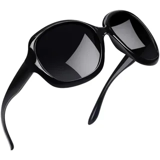 Joopin Übergroße Sonnenbrille Damen Schwarz und Polarisierte Große Sonnenbrille Modern Trendy 2025 Oversized Brille Quadratische UV400 für Fahren und Reisen (Mode Schwarz) - Einheitsgröße
