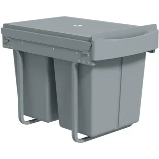 Homcom Einbaumülleimer 40 l Grau