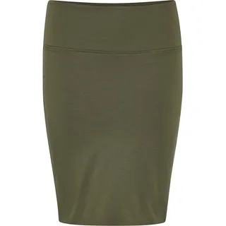 KAFFE Rock Penny Damen Rock Knielang Midirock Jersey Pencil Penny Skirt Strechy Bleistiftrock S, Grape Leaf - S