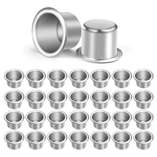 Kerzenhalter für Stabkerzen,30 PCS Mini Silber Kerzeneinsatz Kerzentüllen Metall Klein Tafelkerzen Kerzenständer Aluminium Stabkerzenhalter Teelichthalter für Wohn Esszimmer Schlafzimmer Dekoration