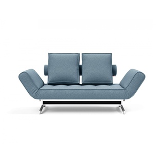 3-Sitzer INNOVATION LIVING TM "Ghia Schlafsofa" Sofas Gr. B/H/T: 178 cm x 83 cm x 93 cm, Füsse: Chrom, blau (hellblau) 3-Sitzer Sofas