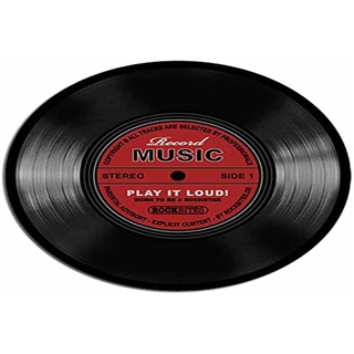 Rockbites Design 1012518210 Design Z886035 Schallplatten Mousepad Record Music rot, Schwarz
