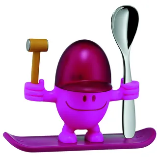 WMF 0616687400 Eierbecher McEgg - Löffel mit individueller Gravur auf Vorderseite, pink