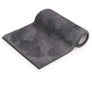 Blumtal Badematte rutschfester und weicher Badezimmerteppich, rutschsicher, strapazierfähig, waschbar, Polyester, Rechteckig, 1, Badvorleger in 50x80 cm - waschbar grau