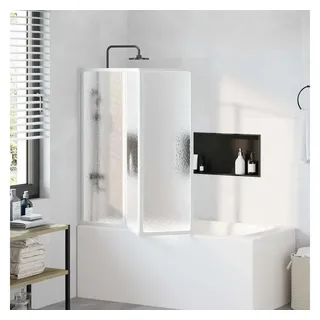 vidaXL Duschwand 141 x 132 cm Faltbar Weiß
