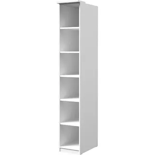 Lomadox Regal OLMO-83, Kleiderschrank Regal weiß mit 6 Fächern, B/H/T: ca. 35/217/63 cm weiß