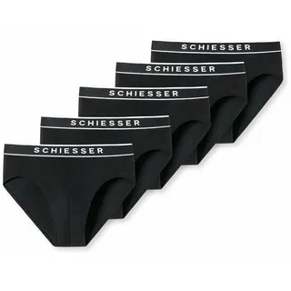 SCHIESSER Slip schwarz/weiß L 5er Pack
