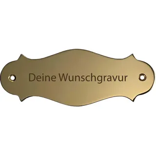 Messingschild mit Gravur