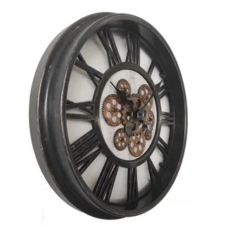 GLOBO Wanduhr 50,8 cm DB 50.80x8 schwarz