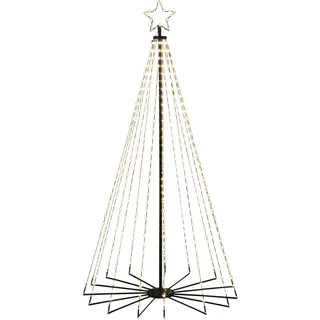 Konstsmide Weihnachtsbeleuchtung LED Tannenbaum mit Stern kegelförmig 240 cm