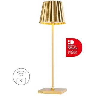 Sompex Akku-Tischleuchte Troll RC Aluminium Gold
