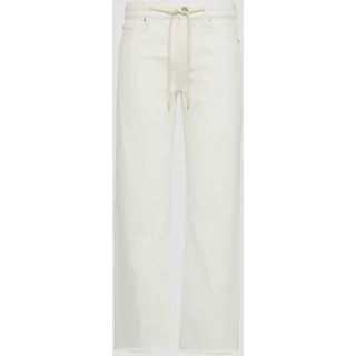 S.Oliver Straight-Jeans Karolin mit Tunnelzug, weiß
