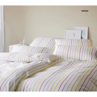 Elegante Mako-Satin Bettwäsche Little - 135x200 cm + 40x80 cm	weiss