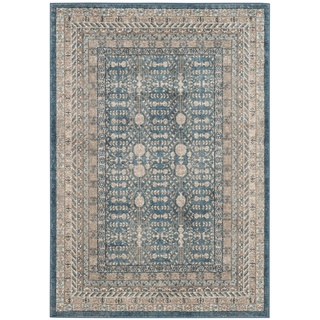 SAFAVIEH Traditionell Teppich für Wohnzimmer, Esszimmer, Schlafzimmer - Sofia Collection, Kurzer Flor, Blau und Beige, 244 X 335 cm