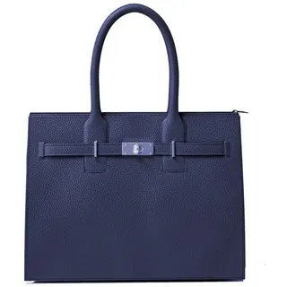 KMISSO Henkeltasche Damen Umhänge Handtasche aus Echtleder – Made in Italy (1-tlg), im eleganten Look blau