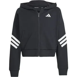 ADIDAS Kinder Kapuzensweat Future Icons 3-Streifen Kids, Größe 164 in Schwarz BLACK/WHITE