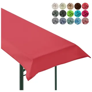 heimtexland Tischdecke Biertischdecke Garten Tischdeko Bierzeltgarnitur (Einzeln 1-tlg), rechteckig 90 x 240 cm rot rechteckig | 90 cm x 240 cm