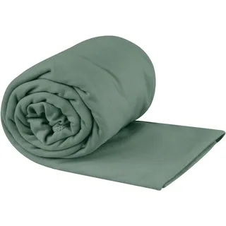 Sea to Summit - Pocket Towel Reisehandtuch XL- Mikrofaser Strandtuch - Kompakt - Ultra saugfähig & Schnelltrocknend - Leicht - Aufhänger & Tasche - Wandern - 75 x 150cm - Sage Green - 175g