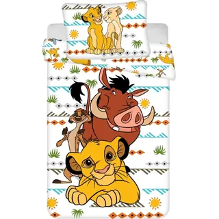 Disney König der Löwen mehrfarbig Leinen 140 x 200 cm + 70 x 90 cm