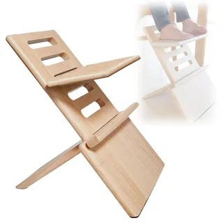 Hochstuhl-Fußstütze, verstellbar, rutschfest, natürliche Bambus-Holz-Fußstütze, tragbare Unterstützung, stabiler Tritthocker, geeignet für Küche, Esstisch, 3–9 Jahre alt, Kinder-Esszimmerstuhl,