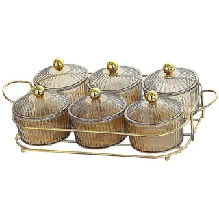 Nordischer Servierteller Für Trockenfrüchtesalat, Snacktablett Für Süßigkeiten, Nüsse Und Trockenfrüchte-brown 6 Bowls