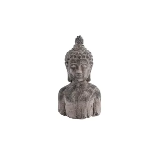 Deko Figur Buddha ¦ grau ¦ Zement ¦ Maße (cm): B: 14 H: 26,5 T: 9,5