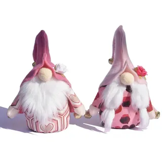 Valentinstag-gnome-ornamente, 2er-set, Liebesherz-elfen-zwerggnome