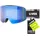Provoqe stylische verspiegelte mit Anti-Fog-Beschichtung und Over-The-Glasses-Konstruktion für Damen und Herren black matt mirror blue one size
