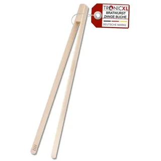 TronicXL Grillzange 52 cm Holz braun