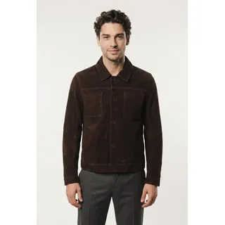 Mauritius Hemdjacke MMYukkon (mauritiusHerren26) aus Leder, Regular Fit braun XL (54)
