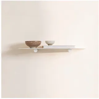 Metallbude Wandregal LENN S, schwebendes Design Regal aus Metall, minimalistisch, hochwertig weiß