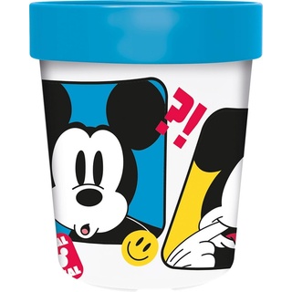 Disney Mickey Mouse Becher für Kinder, Mickey Maus, 260 ml, mit rutschfester Unterseite