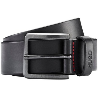 HUGO Ledergürtel Gionio aus italienischem Leder mit Logo-Prägung auf der Schlaufe schwarz 90