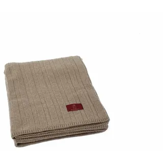 Wohndecke Estoril Strickdecke aus Schurwolle, Ritter Decken braun