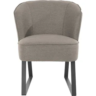 exxpo - sofa fashion Sessel »Americano, Loungesessel«, mit Keder und Metallfüßen, Bezug in verschiedenen Qualitäten, 1 Stck.