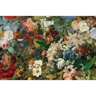 Glasbild NOSTALGISCHE BLUMEN (BHT 150x100x.40 cm) - BHT 150x100x.40 cm