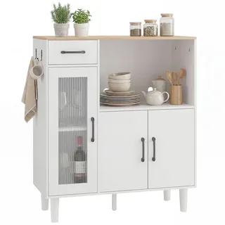 Pangivo Sideboard, Ahorn, Kunststoff, 1 Schubladen, 34x91x80 cm, Wohnzimmer, Kommoden & Sideboards, Sideboards