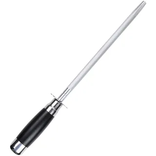 Wetzstahl 20 cm, Edelstahl Messerschärfer Stab, Wetzstab für Messer Profi, Schleifstab für Küche Kochwetzstahl, Messer Schärfen Honstab, Manueller Kohlenstoffstahl Knife Sharpener für Klingen