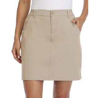 WILLIT Damen Skort Sportrock Golfrock Freizeit Rock Skort mit Hose UPF 50+ Schnelltrockner Outdoor Wandern mit Taschen