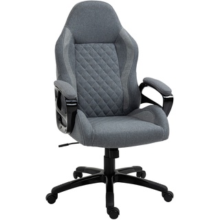 Vinsetto Bürostuhl mit Massagefunktion grau 64 x 68,5 x 116,5-124 cm (BxTxH)   Drehstuhl Schreibtischstuhl Chefsessel Massagestuhl
