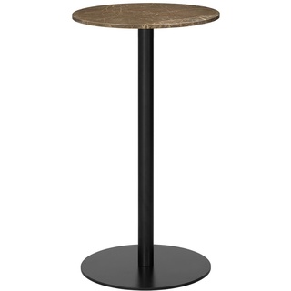 Gubi Table 1.0 Bartisch rund Ø60cm Marmor braun