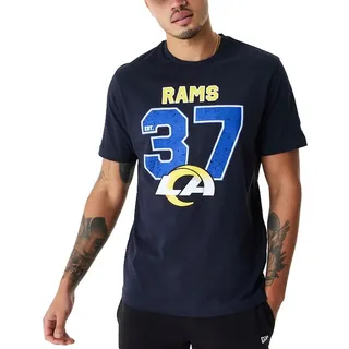 New Era Herren NFL Wordmrk Tee Losram Nvywhi Los Angeles Rams T-Shirt (1er Pack)