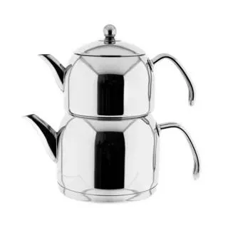 Liya Medium Teekanne aus hochwertigem 18/10-Edelstahl - 1L/2L. Induktionsgeeignet