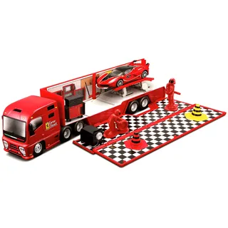 Bburago 15631202 - Ferrari Race & Play Autotransporter
