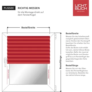 Lichtblick Plissee Klemmfix, ohne Bohren, verspannt, Verdunkelung - Anthrazit