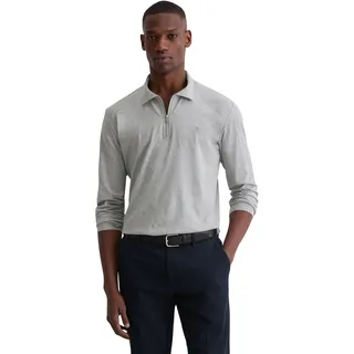 Marc O'Polo Langarm-Poloshirt grau XL