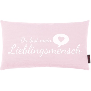 Kissen Lieblingsmensch Altrose 25x45 cm Made in Germany/Ökotex 100