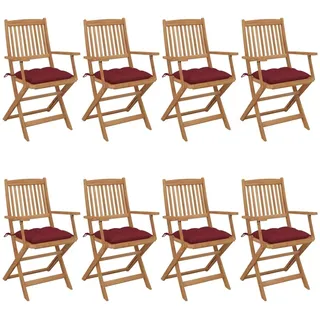 vidaXL Gartenstuhl 57 x 57 x 91 cm rot 8 St.