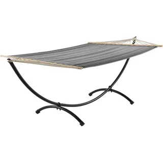 casa.pro XXL Hängematte Kungälv 150x290 cm mit Gestell Grau