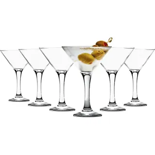6x klar 175ml Misket Martini Gläser - Geschirrspüler Safe Klassische Party Bar Champagner Espresso Cocktail Glas Geschenk Set - von lav - von lav - Transparent
